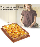 1PC Ceramic Copper Crisper / Oil Filter Food Frying Basket and Tray (30*... - £34.71 GBP