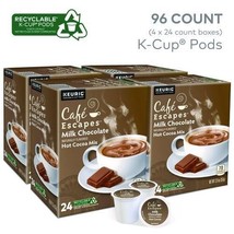72/PACK Café Escapes Milk Chocolate Hot Cocoa K-Cup Pods Best By 6/2O25 - $33.99