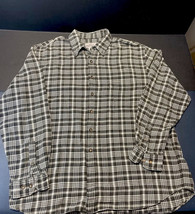 Men&#39;s Vintage AKA Eddie Bauer Plaid Long Sleeve Button Down Size XL - £10.93 GBP