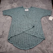 Lula Roe Sweater Womens S Turquoise Crochet Cardigan Lindsay Short Sleeve - £18.13 GBP