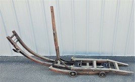 Antique Hot Stove Wood Dolly Lift with Steel Wheels  ( EXTREMELY RARE ) - $622.50