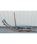 Antique Hot Stove Wood Dolly Lift with Steel Wheels  ( EXTREMELY RARE ) - $853.76 CAD