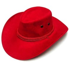1 RED ROPER COWBOY HAT with rope headband western cowboys wear caps new ... - £9.82 GBP