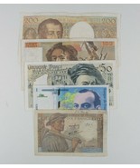France 5-Notes Francs Set Mineur Delacroix Delatour Montesquieu Saint-Ex... - $52.46