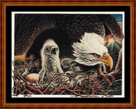 FIRST BORN EAGLES - pdf x stitch chart Original Artwork © Steven Michael Gardner - $12.00