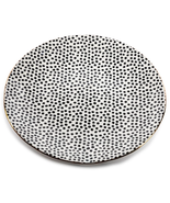 Dot Ceramic Salad Plate Black and White - $19.24