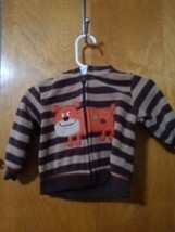 Two Tone Brown 6 Month Kids Sweater Lightweight With A Dog On It - $6.00