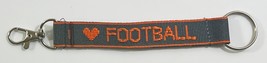 Football Personalized Keychain Orange Gray - $9.89