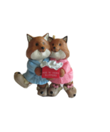 Mom N Dad Fox 1993 Wearing His And Hers Reindeer Slipper Hallmark Orname... - £7.41 GBP