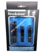 3pc Travel KitBrookstone Nail Clippers Set Anodized Steel Grooming Tools... - €9,92 EUR