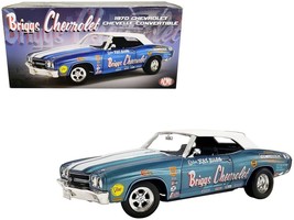 1970 Chevrolet Chevelle Convertible Blue Metallic with White Stripes &quot;Br... - £135.76 GBP