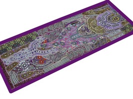 Chemin de table vintage à suspendre au mur, tapisserie patchwork brodée à... - £38.74 GBP