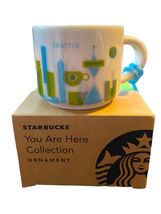 *Starbucks 2017 Seattle, Washington You Are Here Mini Mug Ornament NEW IN BOX - £15.56 GBP