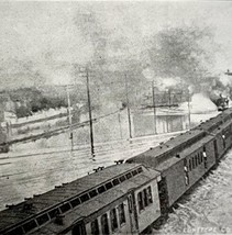 Harrisburg Railroad 1889 Johnstown Flood Victorian Print Pennsylvania DW... - £19.63 GBP