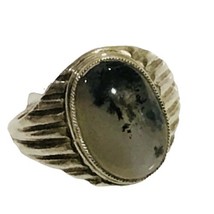 Vintage Black Tumbled Sodalite  Design Ring 925 Sterling Silver - £107.65 GBP