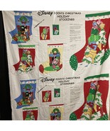 X 3 Vintage Cotton Fabric Pooh&#39;s Christmas Holiday Stockings Panels 35&quot; ... - £29.71 GBP