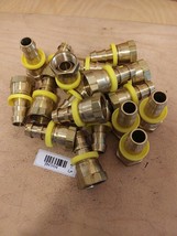 2780808 Barb Hose Brass to Female Thread Fitting (Lot of 18). 3/8 to 3/4&quot; - £43.24 GBP