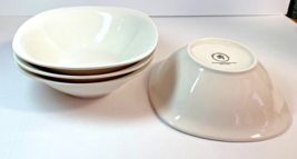 Royal Norfolk White 7 5/8&quot; Square Soup Cereal Bowls, Set of 4 - £20.56 GBP
