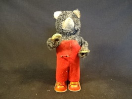 Old Vtg Tin Litho Wind Up Bear Flipping Pages While Reading Book Toy - $29.95