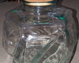 Very Large Vintage green hexagon countertop  jar made in Italy Excellent... - $89.09