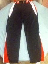Adult - 32 waist - Sports 55 baseball/softball pants  black white &amp; red ... - $17.65