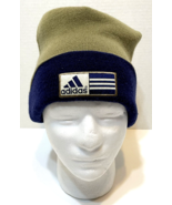 Adidas Reversible Knit Beanie Cap Blue and Tan Logo Warm One Size - £11.43 GBP