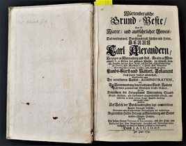 1738 Antique Vellum Catholic Bible? German Carl Alexandern Wurttemberg Testament - £175.95 GBP