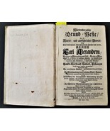 1738 antique Vellum CATHOLIC BIBLE? german CARL ALEXANDERN Wurttemberg t... - £177.49 GBP