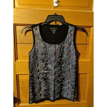 Chicos Tank Top Size 0 Small Black Sequins Silver Womens - £10.14 GBP
