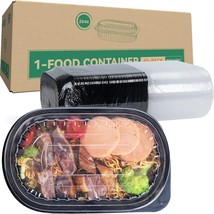 45Pack Meal Prep Containers 1 Compartment Bento Box w/Lids Reusable Food... - $34.64