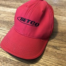 Betco Hat Cap Advertising Red Strapback VTG made in usa - £6.27 GBP