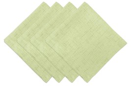 Bardwil Brussels Fabric Napkin Napkins 19x19 Set of 4 Moss Green Easy Care - £15.57 GBP