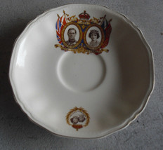 Vintage 1939 Meakin Queen Elizabeth Canada Visit Teacup Plate - $17.82
