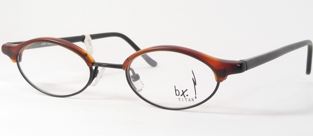 Bx. Titan X-601 603 Brown / Schwarz Einzigartig Selten Brille Rahmen 46-... - $135.62