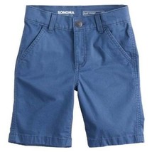 Boys Shorts Sonoma Blue Flat Front Adjustable Waist Casual-size 4 - $7.92