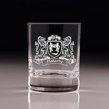 Flaherty Irish Coat of Arms Old Fashioned Tumblers - Set of 4 - £52.44 GBP