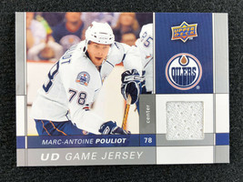 Marc-Antoine Pouliot 2009-10 Upper Deck Game Jersey Patch Edmonton Oilers - £7.43 GBP