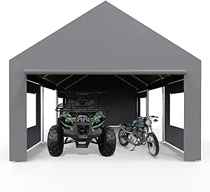 Portable Carport Canopy, 1320Ft Heavy Duty Carport Garage With Roll-Up D... - $738.99