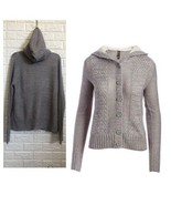 NWT  Sherpa-Lined Hooded button down Cardigan - £24.59 GBP