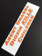 Agent Orange Dioxin Kills Vietnam Veteran Motorcycle Sticker 3&quot;h x 11.5&quot;w NEW - £3.18 GBP