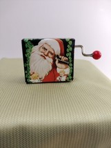 Santa Clause we wish you a merry Christmas Windup music Box Play While Winding 2 - £8.75 GBP
