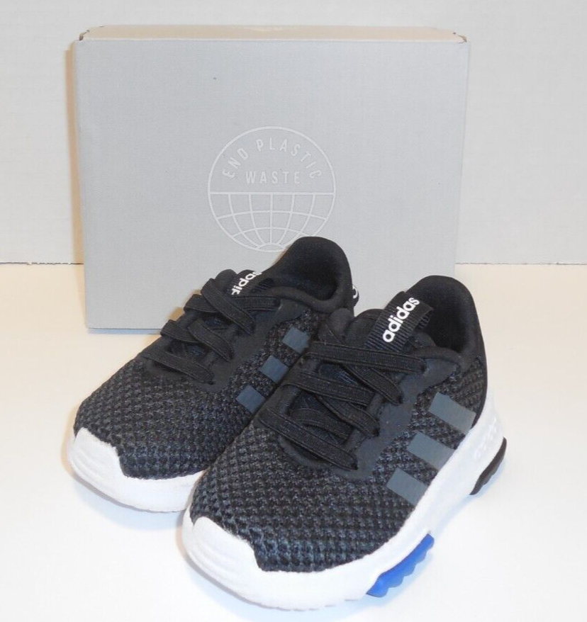 Adidas Racer TR 2.01 Sneakers Shoes Boys Size 4K 4 Toddler FY0110 Black New - £30.06 GBP