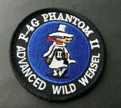 PHANTOM II F-4G ADVANCED WILD WEASEL AIRCRAFT EMBROIDERED PATCH 3.1 INCHES - £4.58 GBP