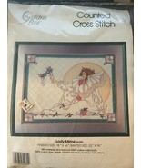 Golden Bee Counted Cross Stitch Kit LADY MIME 18&quot; x 14&quot; #60280 - £7.17 GBP