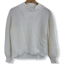 J. Crew Pointelle Crewneck Sweater Ivory Color Size Small New - £31.90 GBP