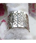 150pcs Laser Cut Napkin Ring Metallic Paper Silver Napkin for Wedding De... - £40.11 GBP