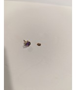 Amethyst Stud Earrings 6mm 10kt Yellow Gold - $1,402.86 MXN