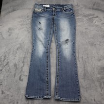 Maurice Pants Womens 10 Blue Bootcut Low Rise Medium Wash Button Zip Denim Jeans - £23.29 GBP