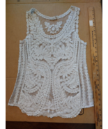 Capri Women White Lace Sleeveless See-thru Blouse Size Small EUC - €12,03 EUR