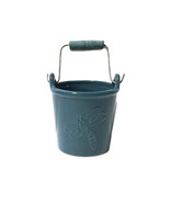 Vintage Small Decorative Pail Bucket Blue Ceramic - Firefly Design 4&quot; Ta... - $22.34